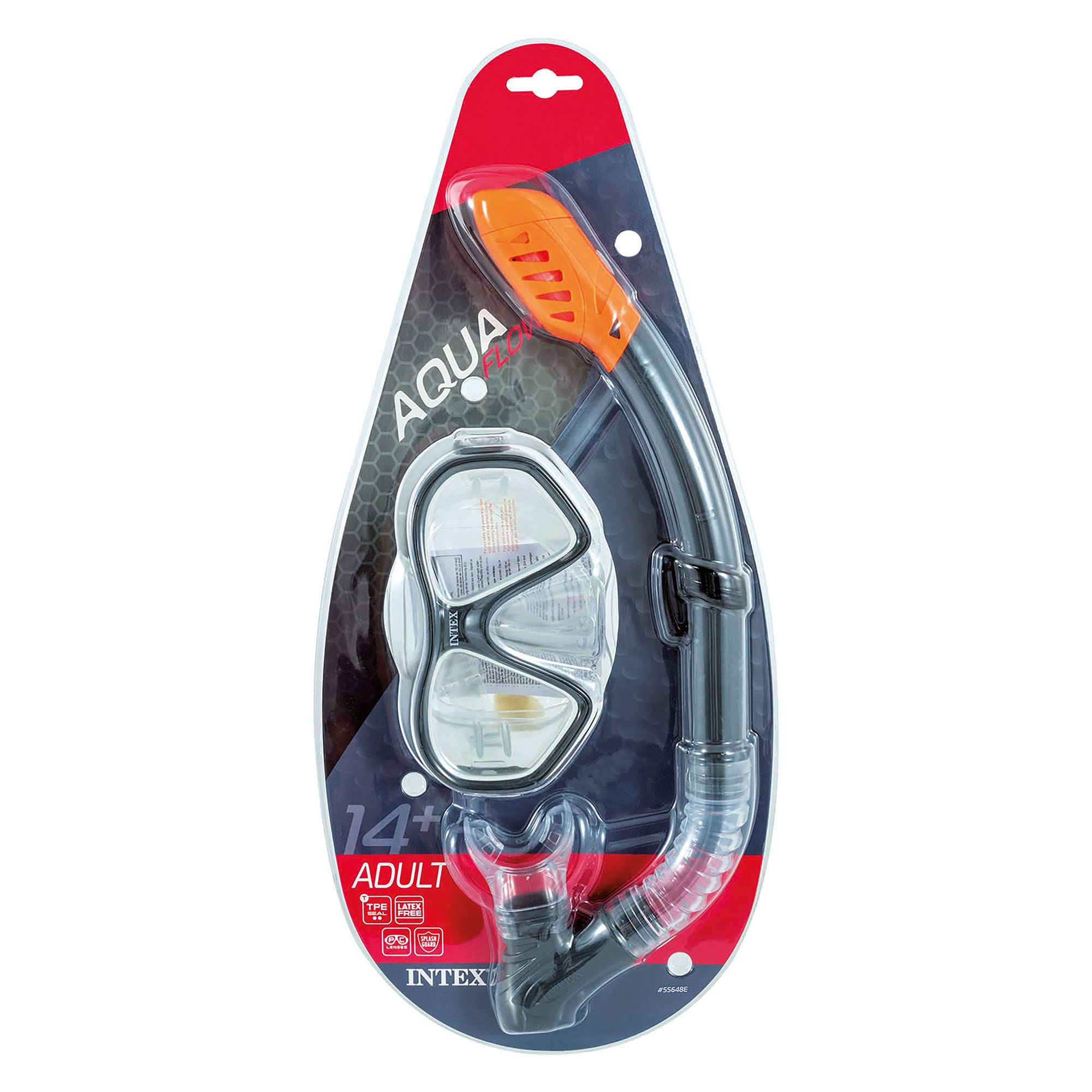 Intex 55648E Reef Rider Swim Set Mask With Snorkel Blue 19.5 X 8.75 X 3.375''