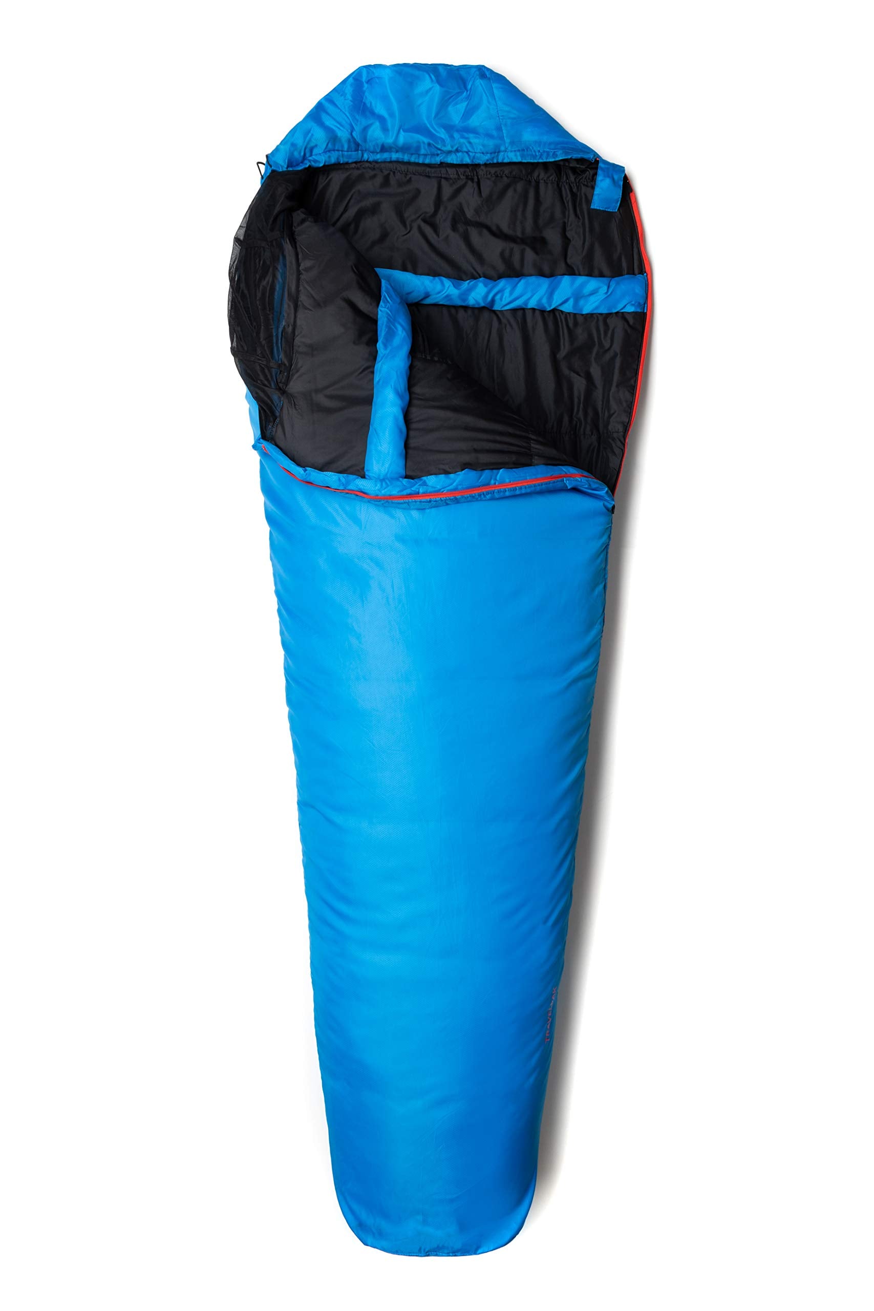 Snugpak Travelpak 2 Sleeping Bag With Mosquito Net, 36 Degree, Left Hand Zip, Electric Blue
