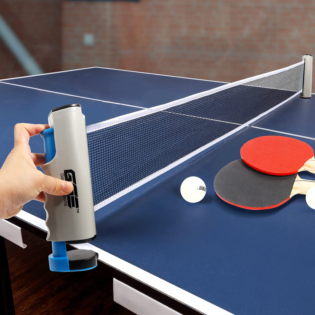 Gse Games & Sports Expert Adjustable Retractable Ping Pong Net & Post. Portable Table Tennis Net & Clamps. Replacement Ping Pong