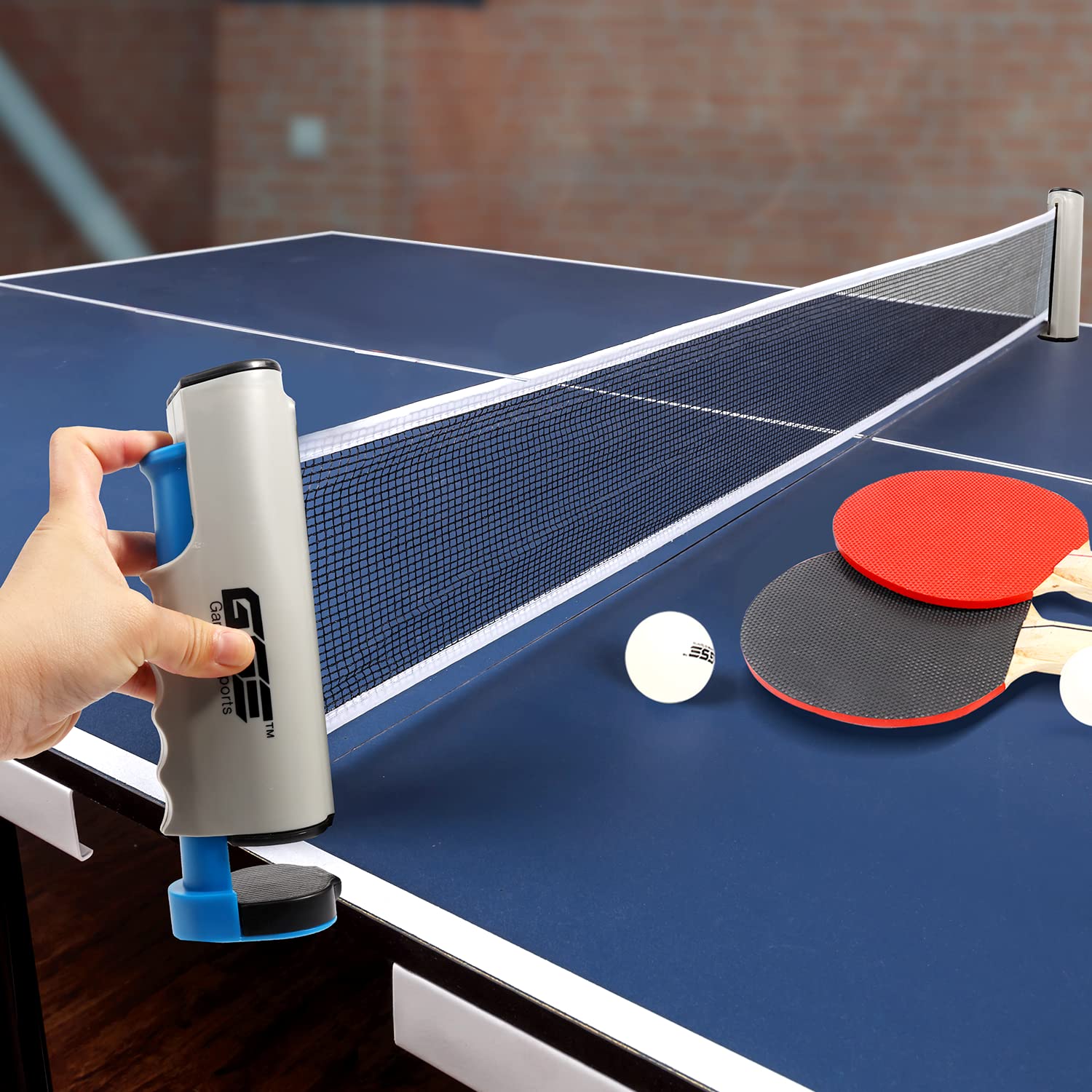 Gse Games & Sports Expert Adjustable Retractable Ping Pong Net & Post. Portable Table Tennis Net & Clamps. Replacement Ping Pong