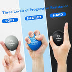 Fitbeast Stress Balls For Adults, Squeeze Balls For Hand Therapy, 6-Pack Hand Therapy Balls, Tri-Density Hand Exercise Ball For