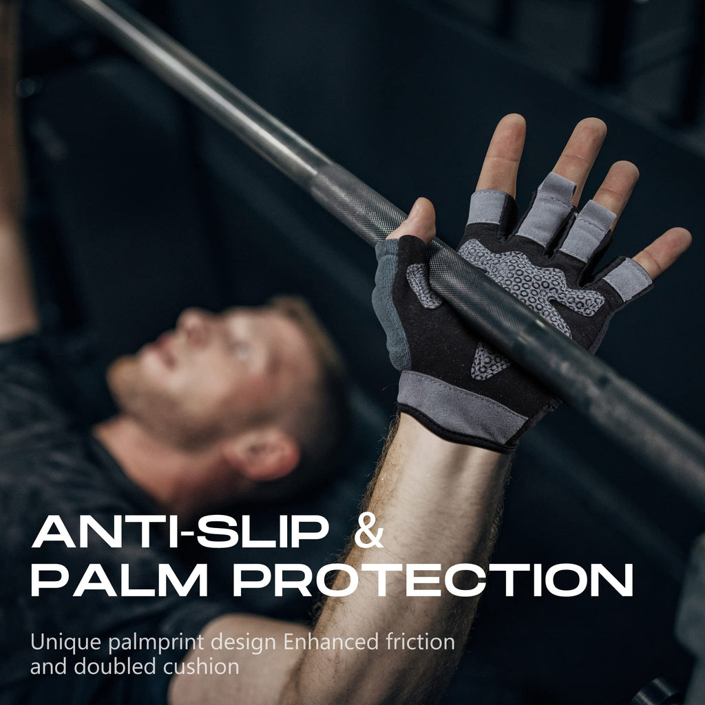 Lifect Essential Breathable Workout Gloves, Weight Lifting Shorty Fingerless Gloves With Curved Open Back, For Gym, Women And Me