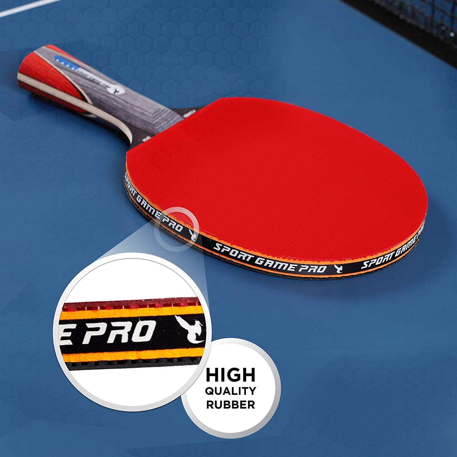 Ping Pong Paddle Set With Killer Spin + Case For Free - Professional Table Tennis Racket For Beginner And Advanced Players - Imp