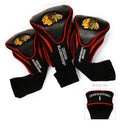 Team Golf Nhl Chicago Blackhawks Contour Golf Club Headcovers (3 Count) Numbered 1, 3, & X, Fits Oversized Drivers, Utility, Res