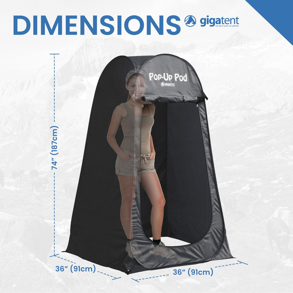 Gigatent Pop Up Pod Changing Room Privacy Tent - Instant Portable Outdoor Shower Tent, Camp Toilet, Rain Shelter For Camping & B