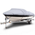 Budge B-1201-X1 1200 Denier V-Hull Fishing Boat Cover Gray 12'-14' Long (Beam Width Up To 68) Waterproof, Heavy Duty, Uv Resista