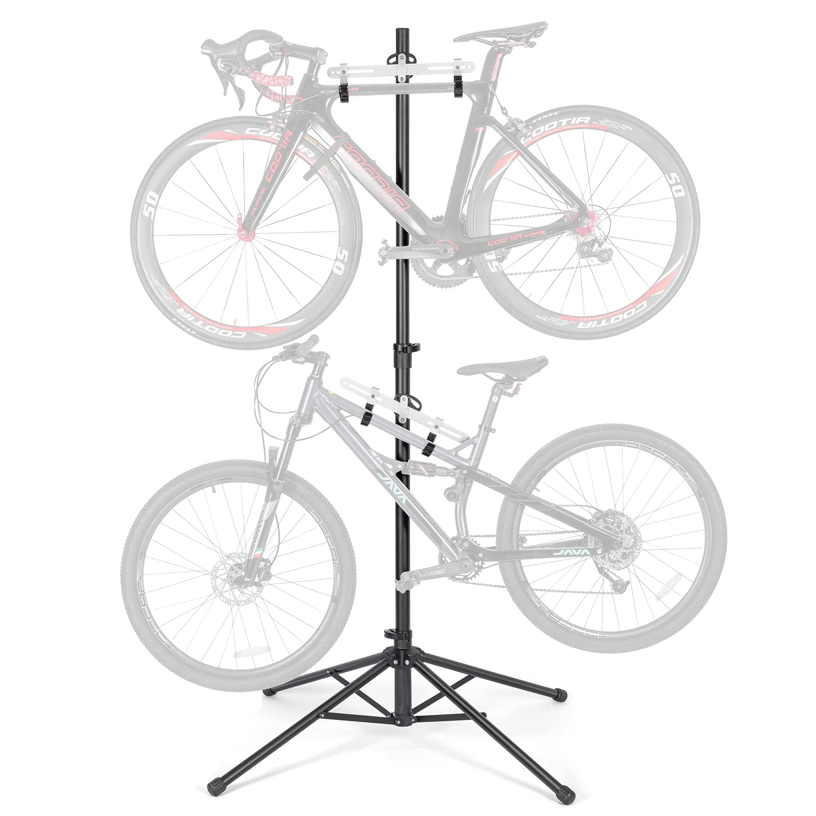 Kong Ming Car Bike Rack Garage Storage - 2 Bicycle Vertical Hanger Parking Rack Gravity Floor Storage Stand - Fully Adjustable G