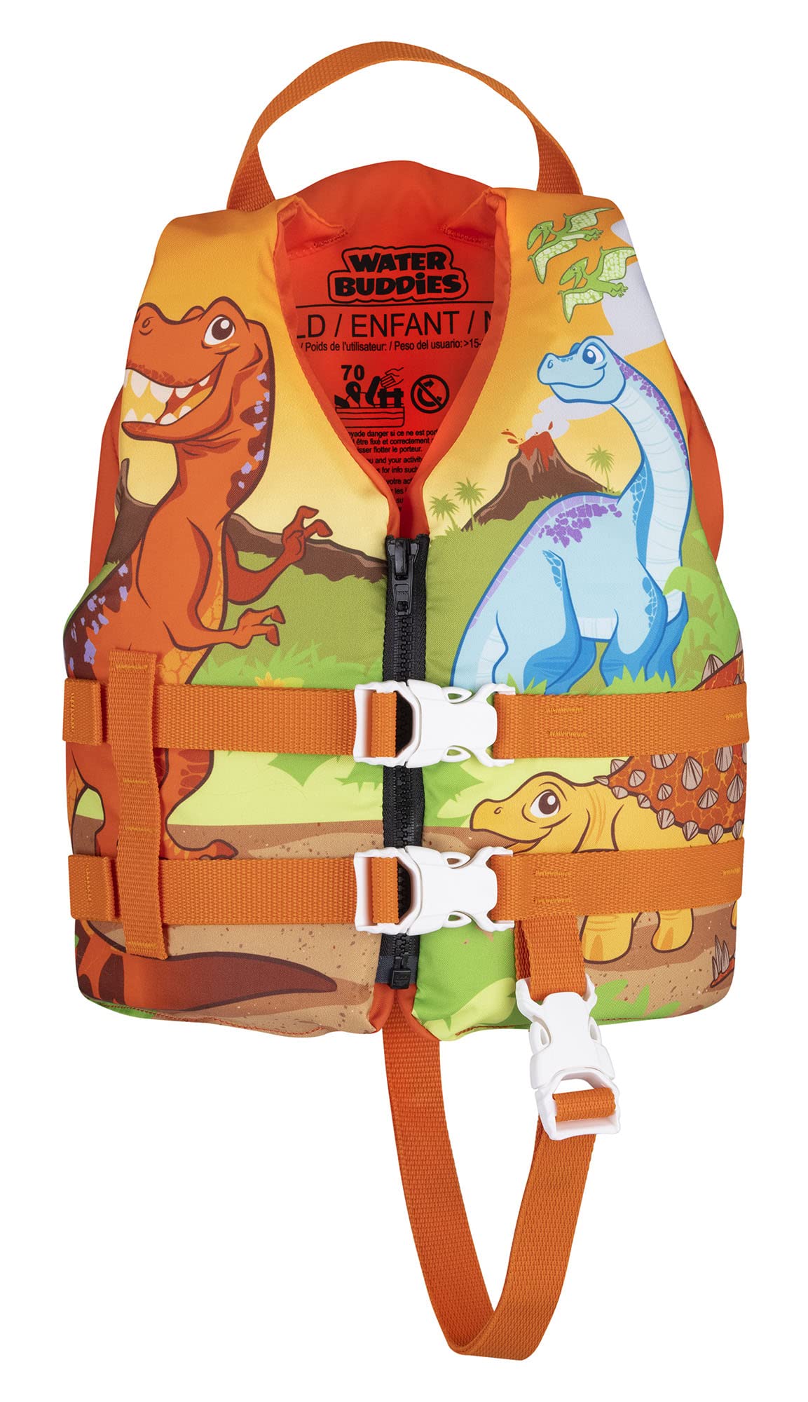 Full Throttle Child Water Buddies Life Vest, Dinosaur