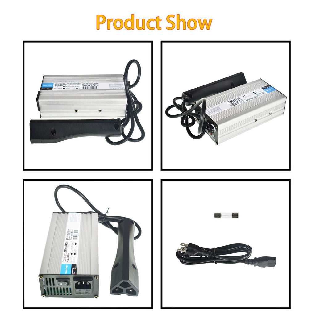 Wflnhb 48V/6A Rxv Golf Cart Battery Charger Replacement For Star Ezgo Club Car Ds Ezgo Txt Yamaha