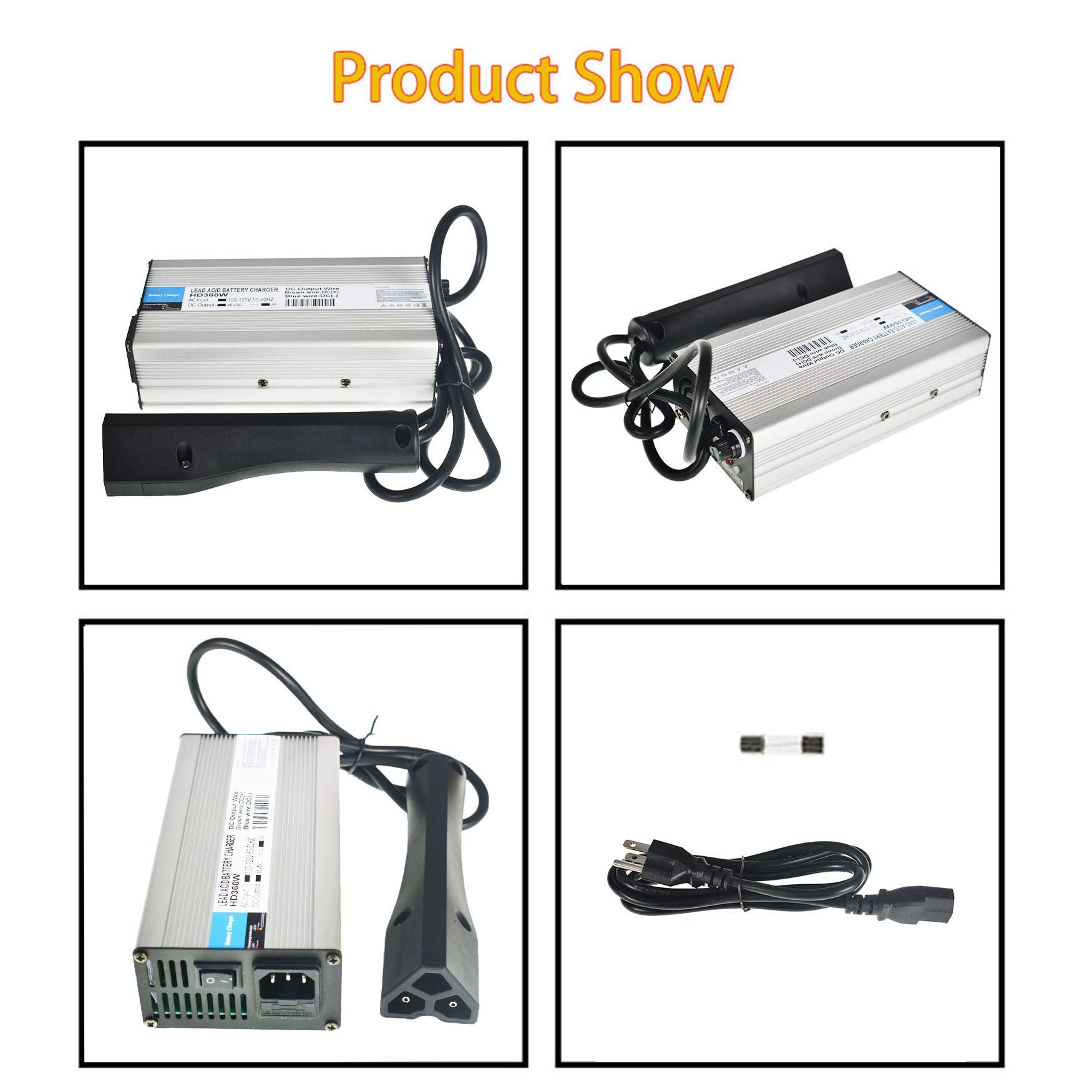 Wflnhb 48V/6A Rxv Golf Cart Battery Charger Replacement For Star Ezgo Club Car Ds Ezgo Txt Yamaha