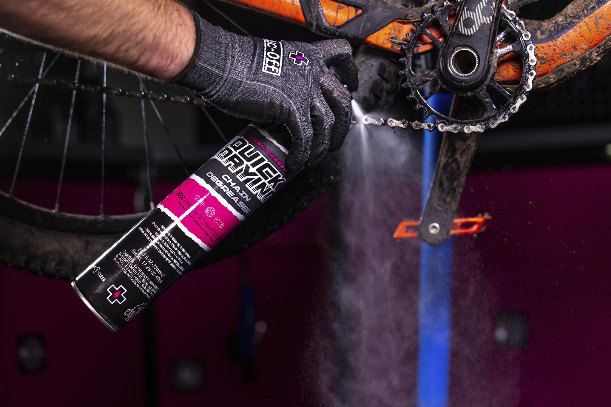 Muc-Off High-Pressure Quick Drying Degreaser, 25.4 Fl Oz - Bike Chain Cleaner And Bike Chain Degreaser Spray - Bike Cleaner For