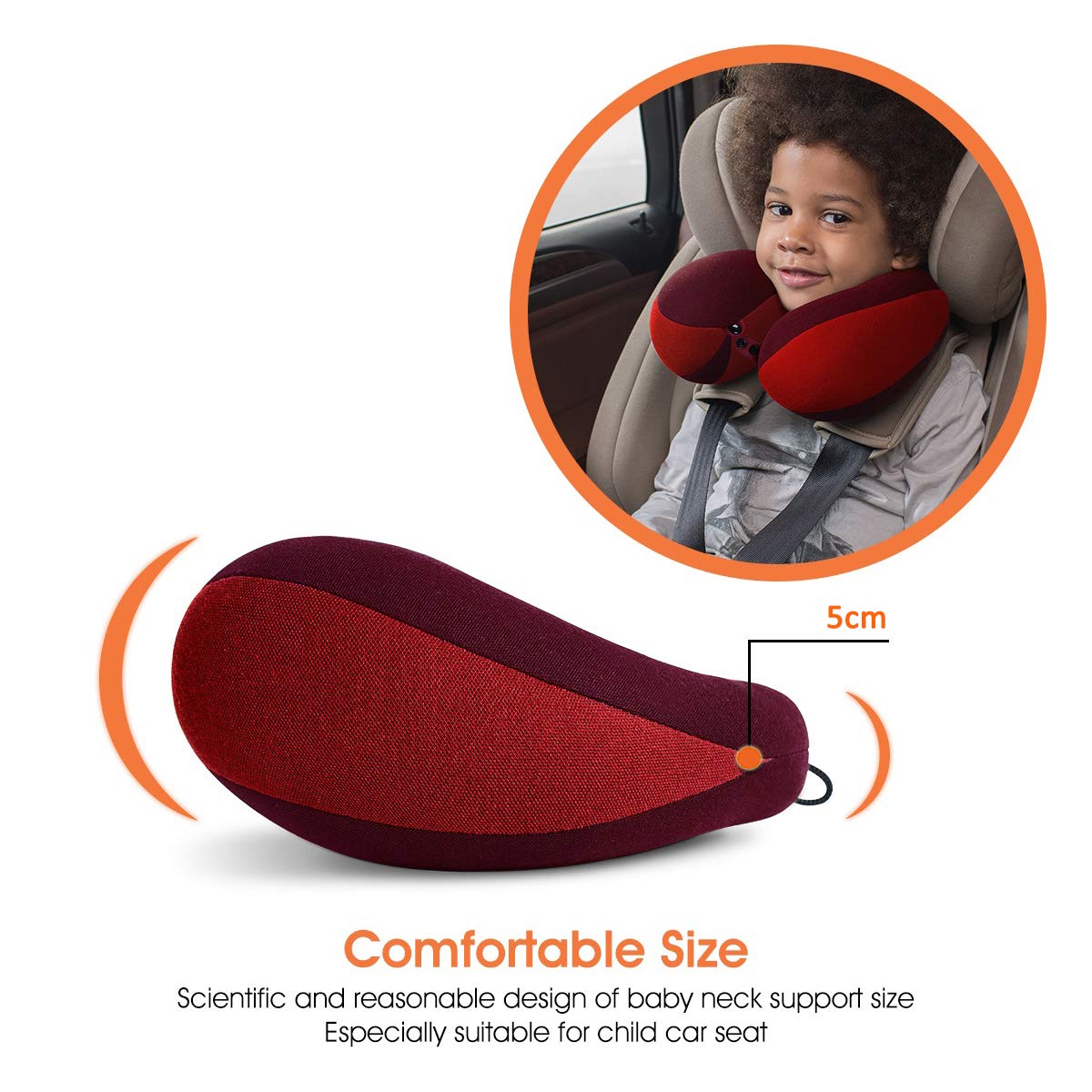 Infanzia Kids Chin Supporting Travel Neck Pillow, Prevent Head From Falling Forward, Comfortably Supports Head, Neck And Chin -