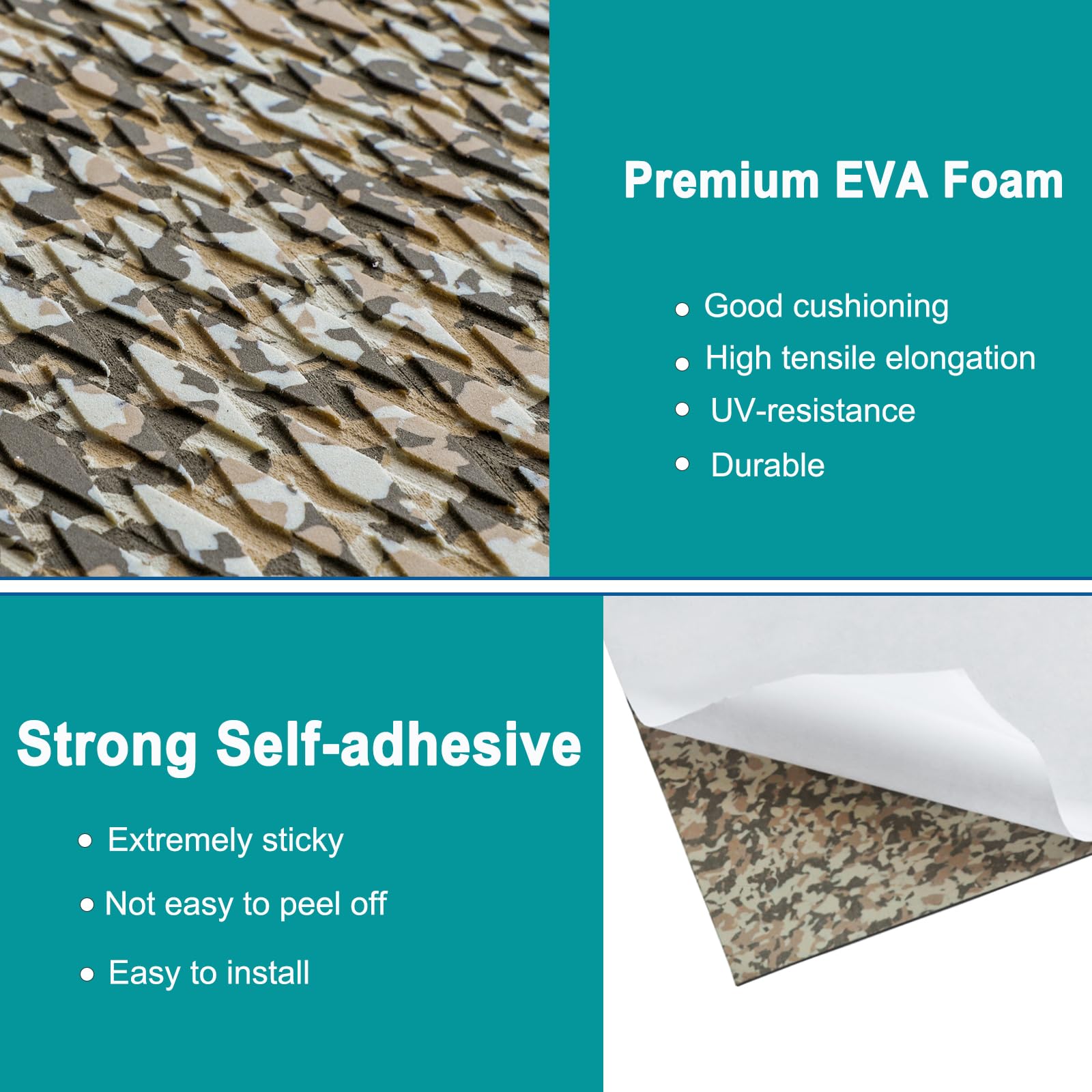 Hjdeck Boat Flooring Camo Eva Foam Boat Decking Self Adhesive Non Slip Deck Grip Mat Marine Flooring Marine Carpet For Boats Yac