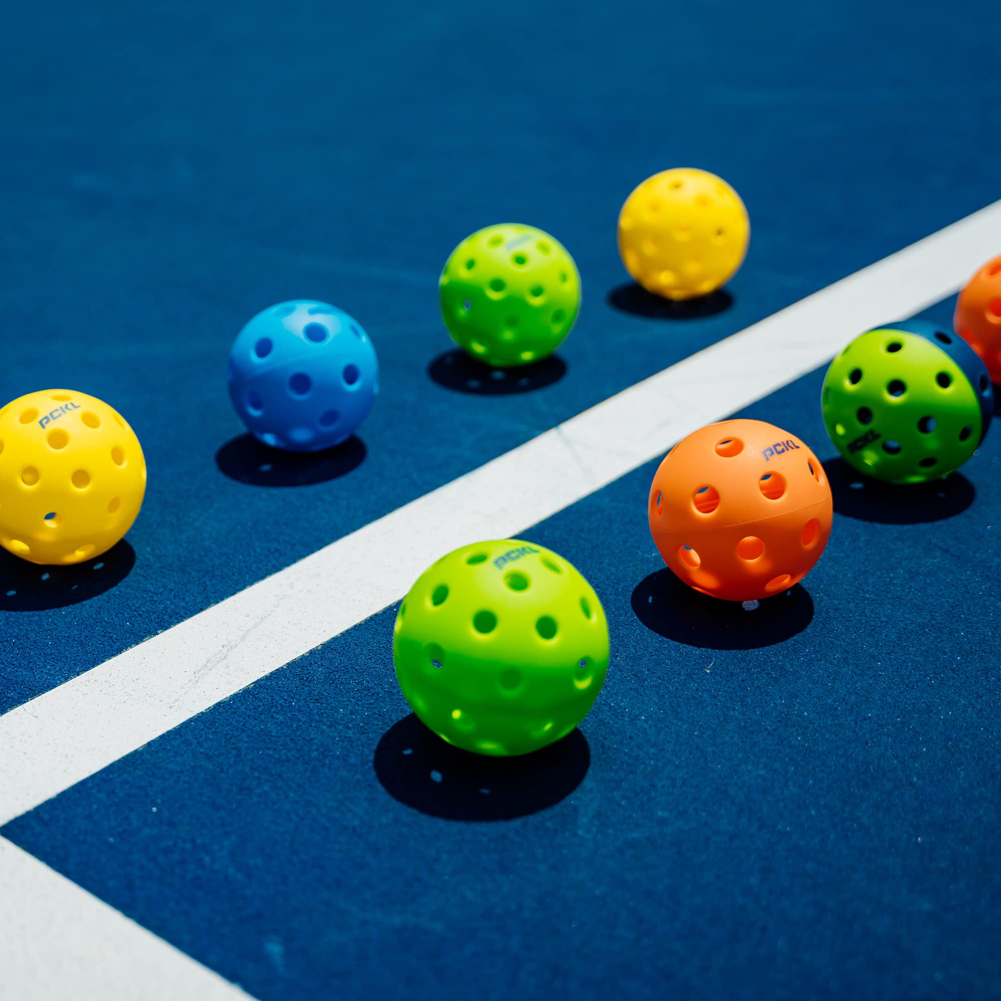 Pckl Optic Speed Pickleballs  Indoor & Outdoor  4 Pack  Built To Usapa Specifications (Indoor Orange)