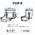 YETI Hopper Flip 8 Portable Cooler, Field Tan/Blaze Orange