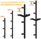 Fitvids Weight Plate Storage Rack, Weight Plate Holder Wall Mounted Bumper Plate Storage For Home Gym, Fit 2'' Olympic Plates, 4