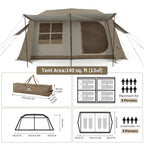 Naturehike Village Camping Tent,4/6/8 Person Tents For Camping, 60S Easy Setup Instant Tent For Family Camping, Car Camping