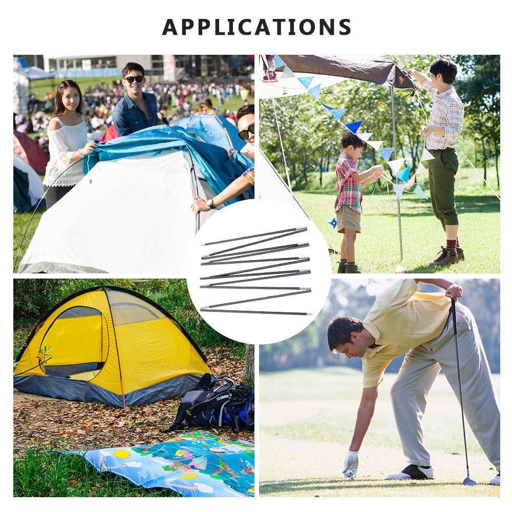 Weanas Tent Poles Replacement, Aluminum Rod Tent Pole Multifunction Lightweight Tent Pole Repair Kit, 7001 Series Aluminum Heate