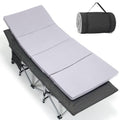 LILYPELLE Folding Camping Cot with 2 in Thick Pad, Extra Wide Heavy Duty Sleeping Cots with Carry Bag, Double Layer Oxford Porta