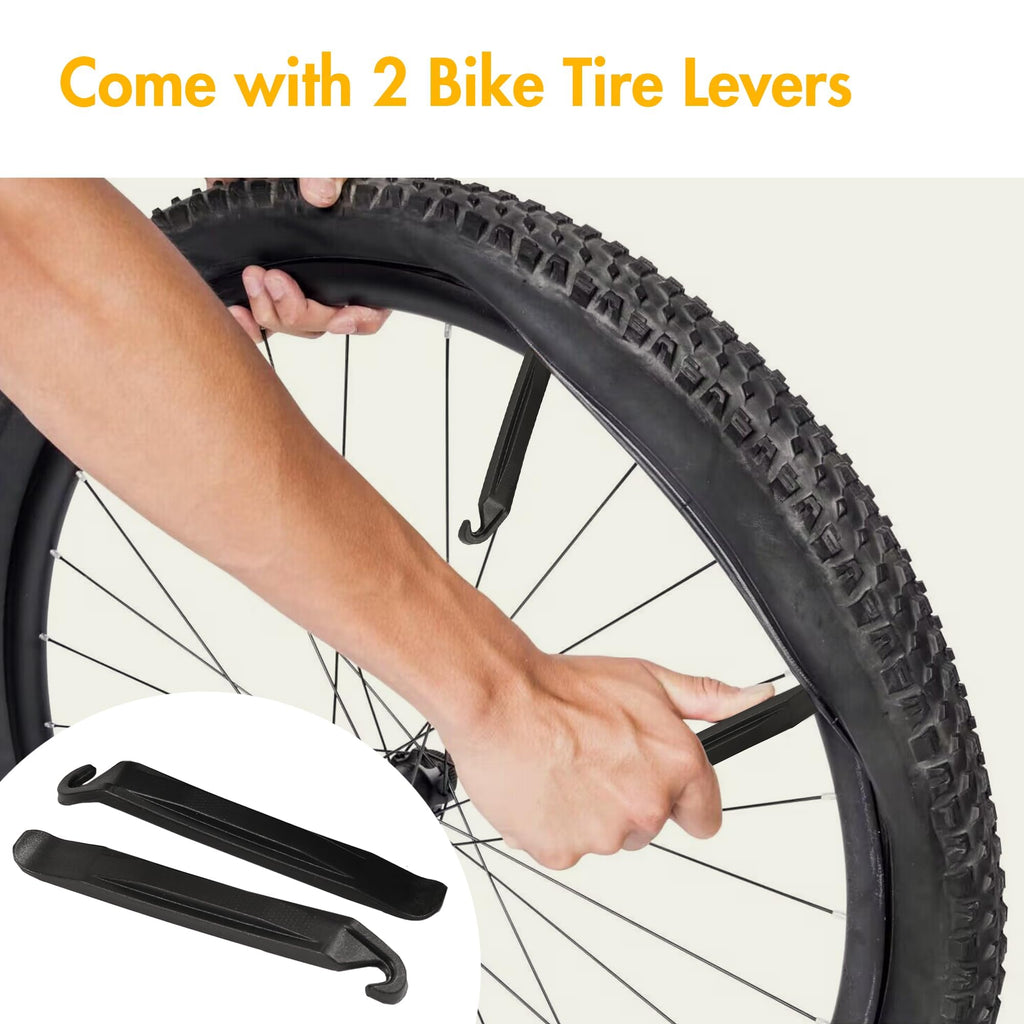 Lotfancy 28 700X23/25C Tube 60Mm Presta Valve (2 Pack), 700X25C 700X23C Tube For Road Bike, 2 Nylon Plastic Tire Levers Included