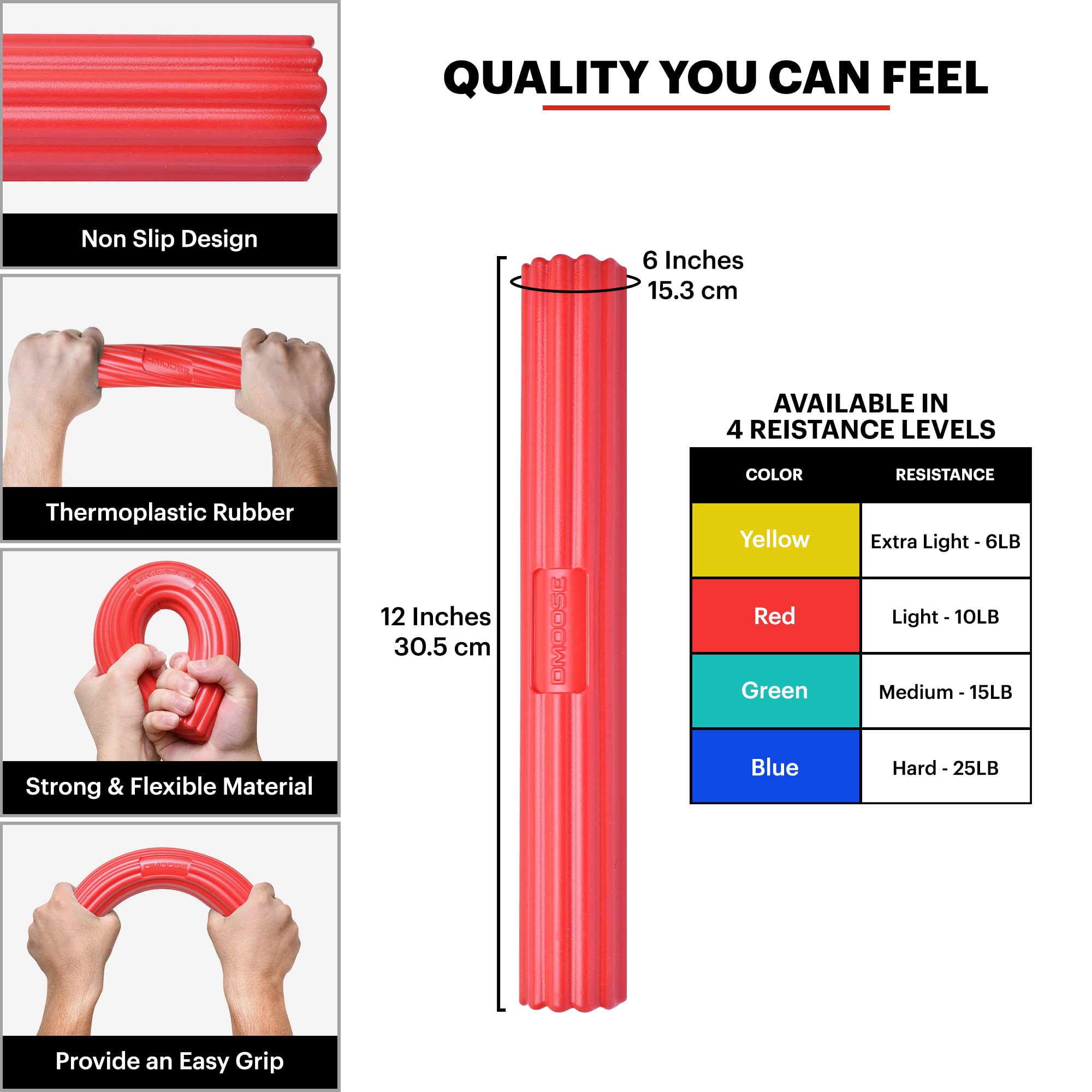 Dmoose Fitness Flex Bar (Red-Light)