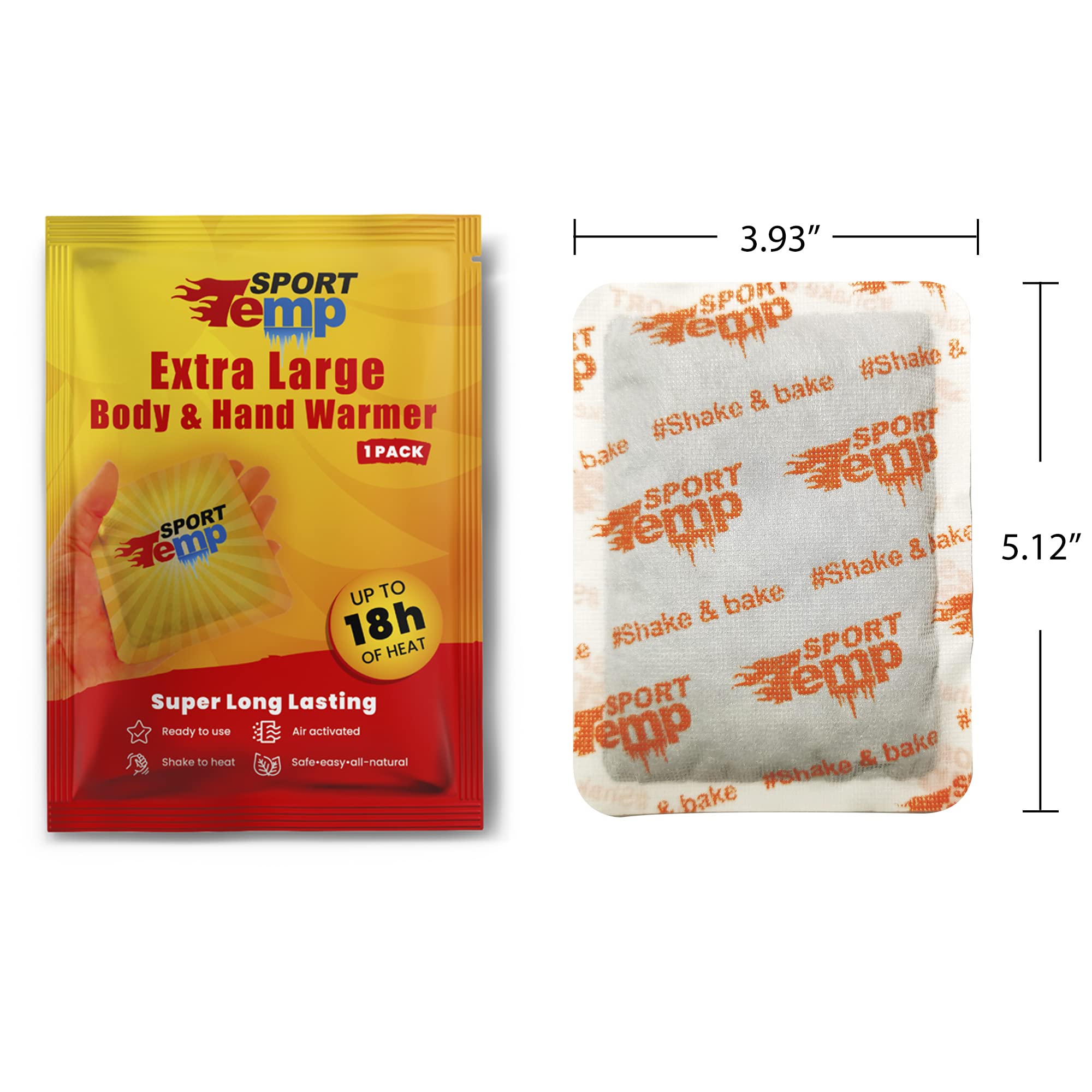 Large Hand & Body Warmers (45 Count) - Up To 18 Hours Of Heat, Super Long Lasting - Easy, All Natural - Air Activated, For Body,