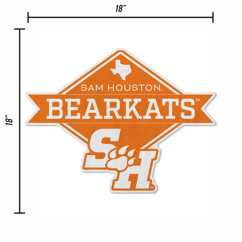 Rico Industries Ncaa Sam Houston State Bearkats Diamond Shape Cut Pennant - Home And Living Room D  Cor - Soft Felt Ez To Hang,