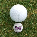 Graphics & More Butterfly With Flowers Golf Hat Clip With Magnetic Ball Marker