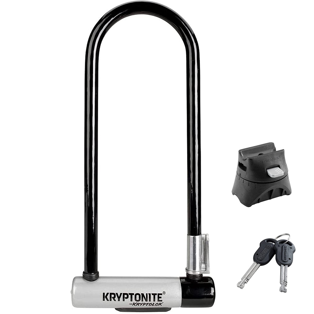 Kryptonite Kryptolok Ls Bike U-Lock, Heavy Duty Anti-Theft Bicycle Lock Sold Secure Gold, 127Mm Long Shackle With Mounting Brack