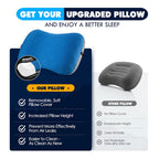 Hikenture Ultralight Inflatable Washable Pillow With Removable Cover For Neck Lumber Support - Upgrade Backpacking Pillow For Ca