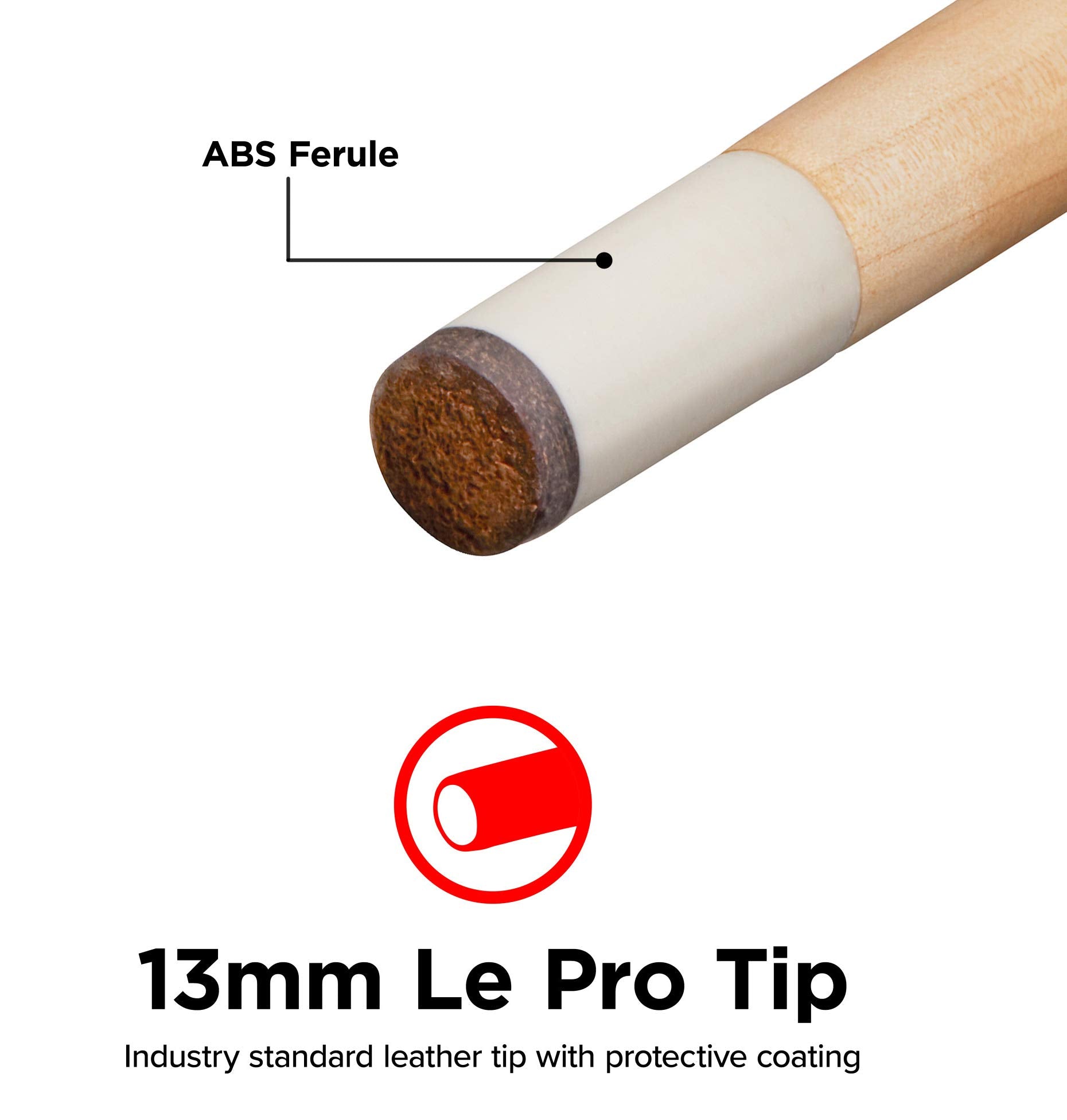 Viper By Gld Products Commercial/House 57'' 1-Piece Canadian Maple Billiard/Pool Cue, 18 Ounce, Brown (50-0100-18)