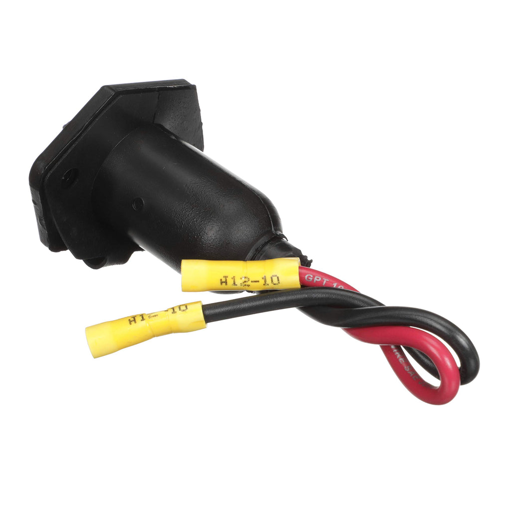 Attwood 14350-3 Medium-Duty Trolling Motor Connector, Female Receptacle, Boat Side, Weather Cover, Face Plate, 12-Volt Dc