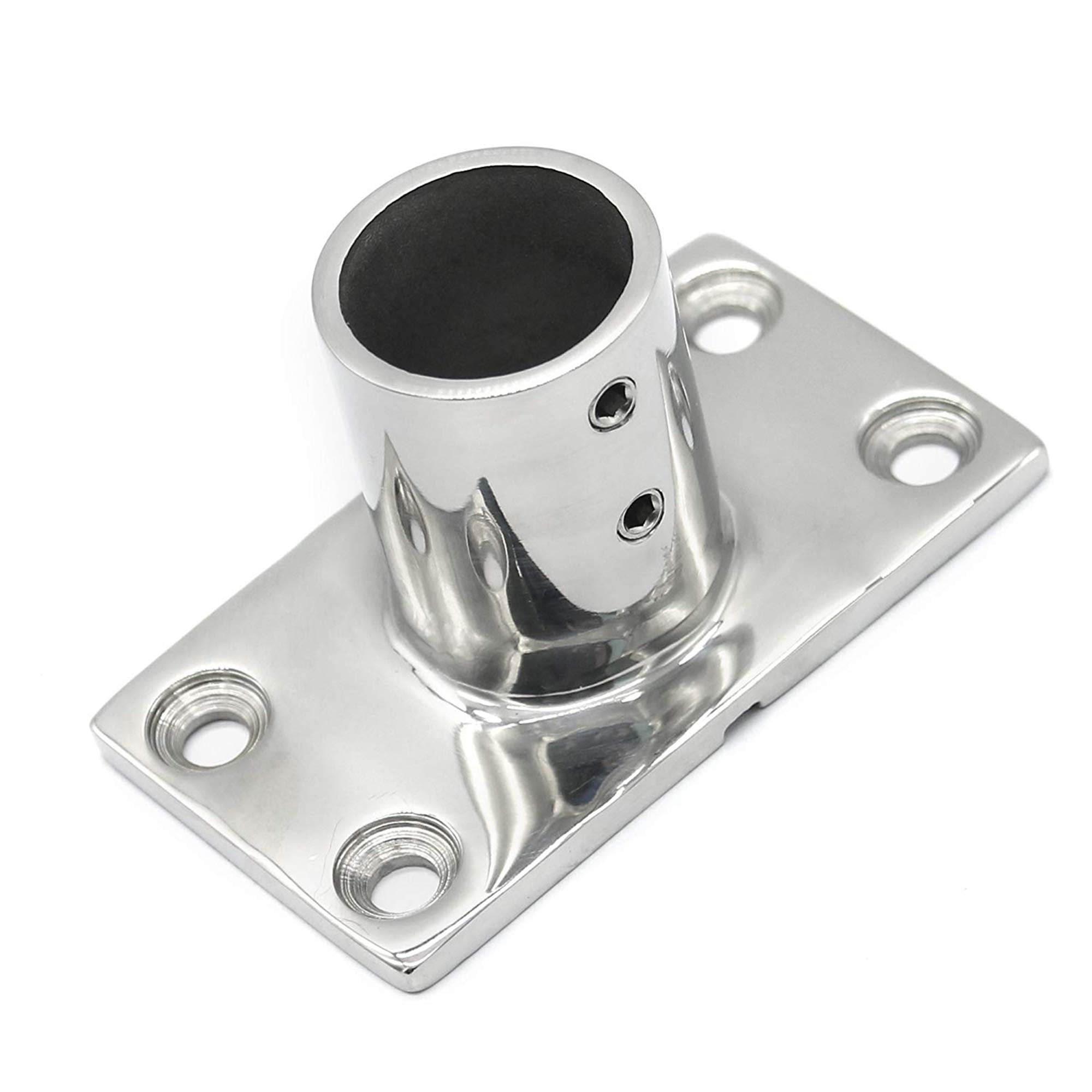 NRC&XRC Boat Hand Rail Fitting-90 Degree 7/8 inch Rectangular Base-Marine 316 Stainless Steel usd by Boats/Awning