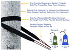 Hammock Bliss Xl Extra Long Tree Straps - Hang Any Hammock With Ease - Super Strong & Durable - Quality You Can Trust - Only 5 O