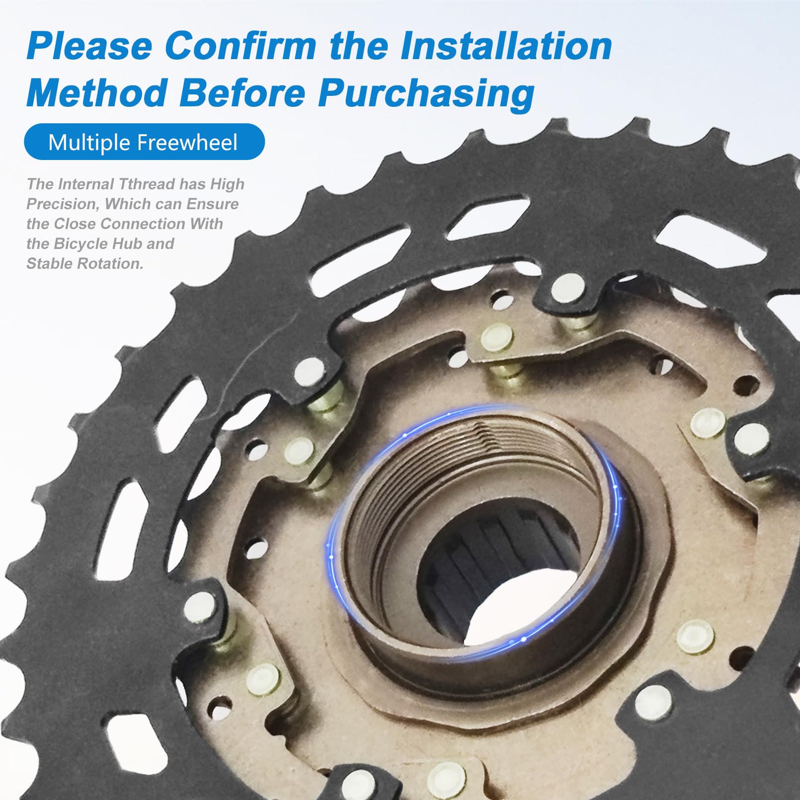 Rainflowwer Shimano 7 Speed Bike Cassette, Mf-Tz500-7 Bicycle Cassette 14-34T Multiple Cassette Cycling Replacement Part