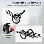 Gymax Deer Cart, 550 Lbs Folding Game Carts With Double-Layer, 20 Big Wheels, All-Terrain Heavy-Duty Deer Cart Game Hauler For H
