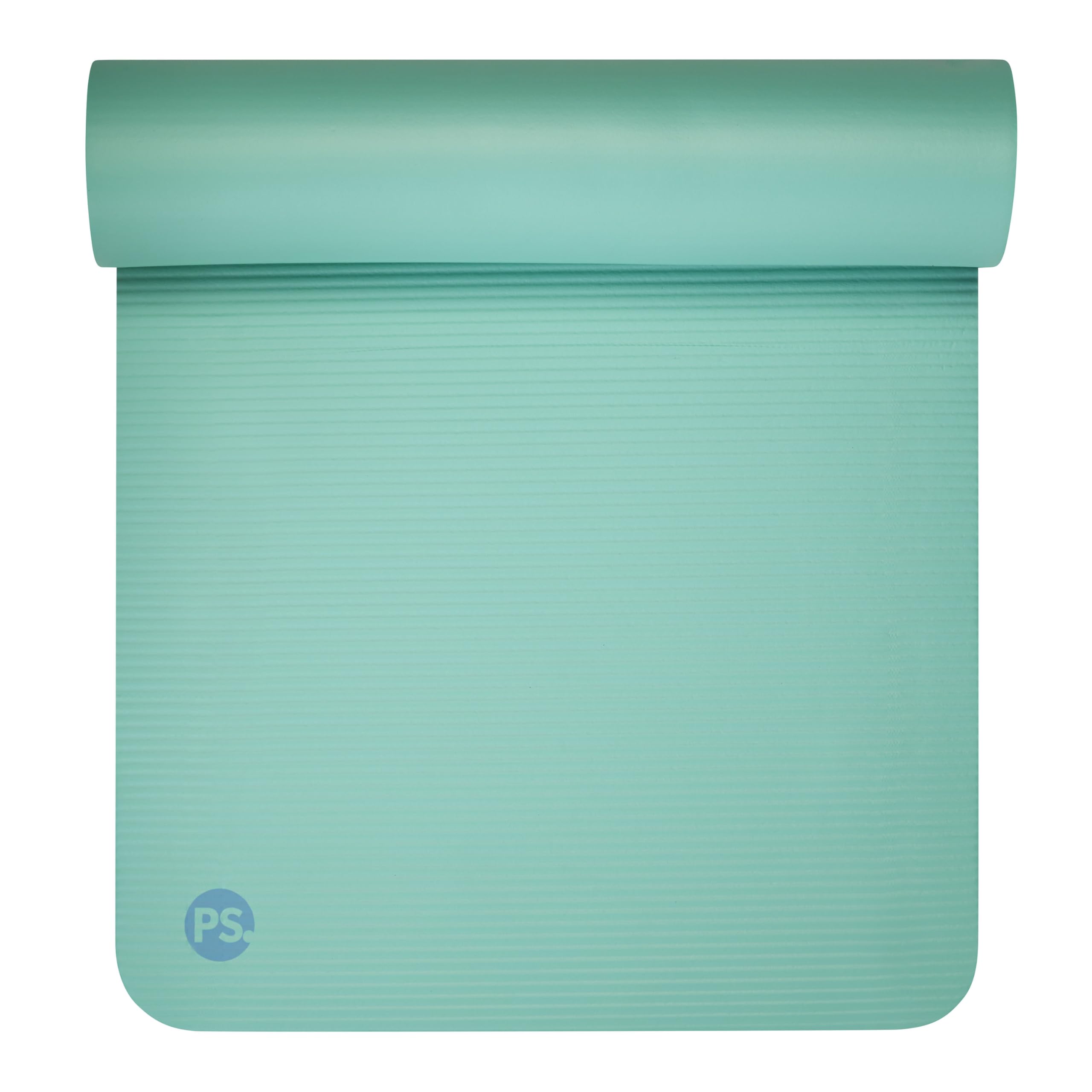 POPSUGAR 10mm Fitness Mat, 72 x 23.5 (Seafoam, Solid) with Easy Carry Strap, Extra-Thick Non-Slip Exercise Mat for Men & Women, 