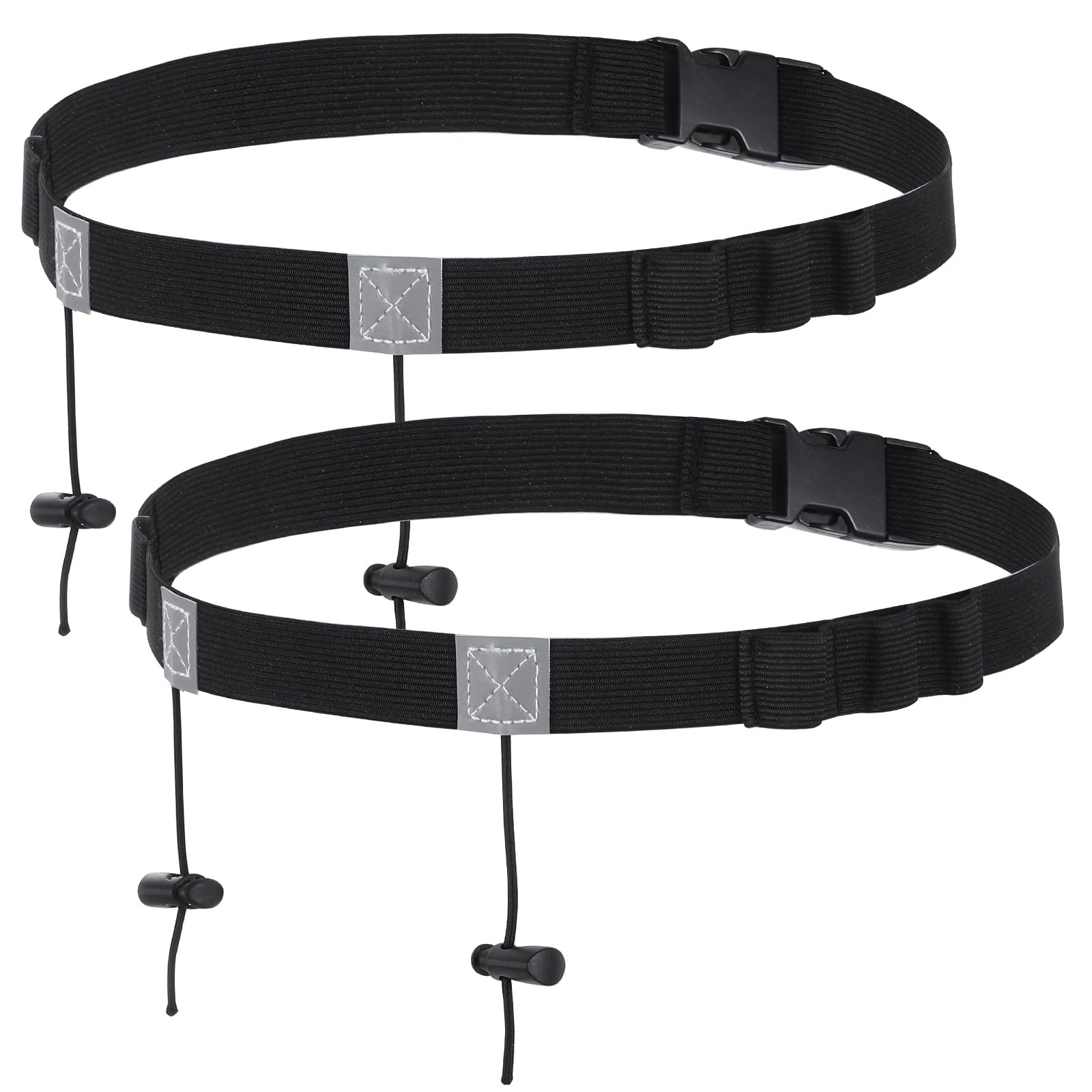 2Pcs Running Belt with Adjustable Elastic Strap, Sport Runners Belt for Triathlon Races Belts, Elastic Comfortable Race Bib Belt