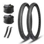 2-Pack Cruiser Bike Tires Set: Mohegia 26X2.125 Inch (57-559 Mm) Folding Tires, Inner Tubes,And Tire Levers Replacement Kit For