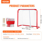 Vevor Youth Street Hockey Net Indoor Outdoor Steel Hockey Goal For Kids 54''X44''
