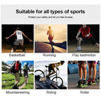 Pisiqi Knee Compression Pads Long Leg Sleeve Brace Protection For Basketball, Football & Volleyball (2 Sleeves) (White, L)