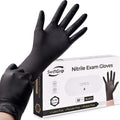 Swiftgrip Disposable Nitrile Exam Gloves, 3-Mil, Black Nitrile Gloves Disposable Latex Free For Medical, Cooking  Esthetician, F