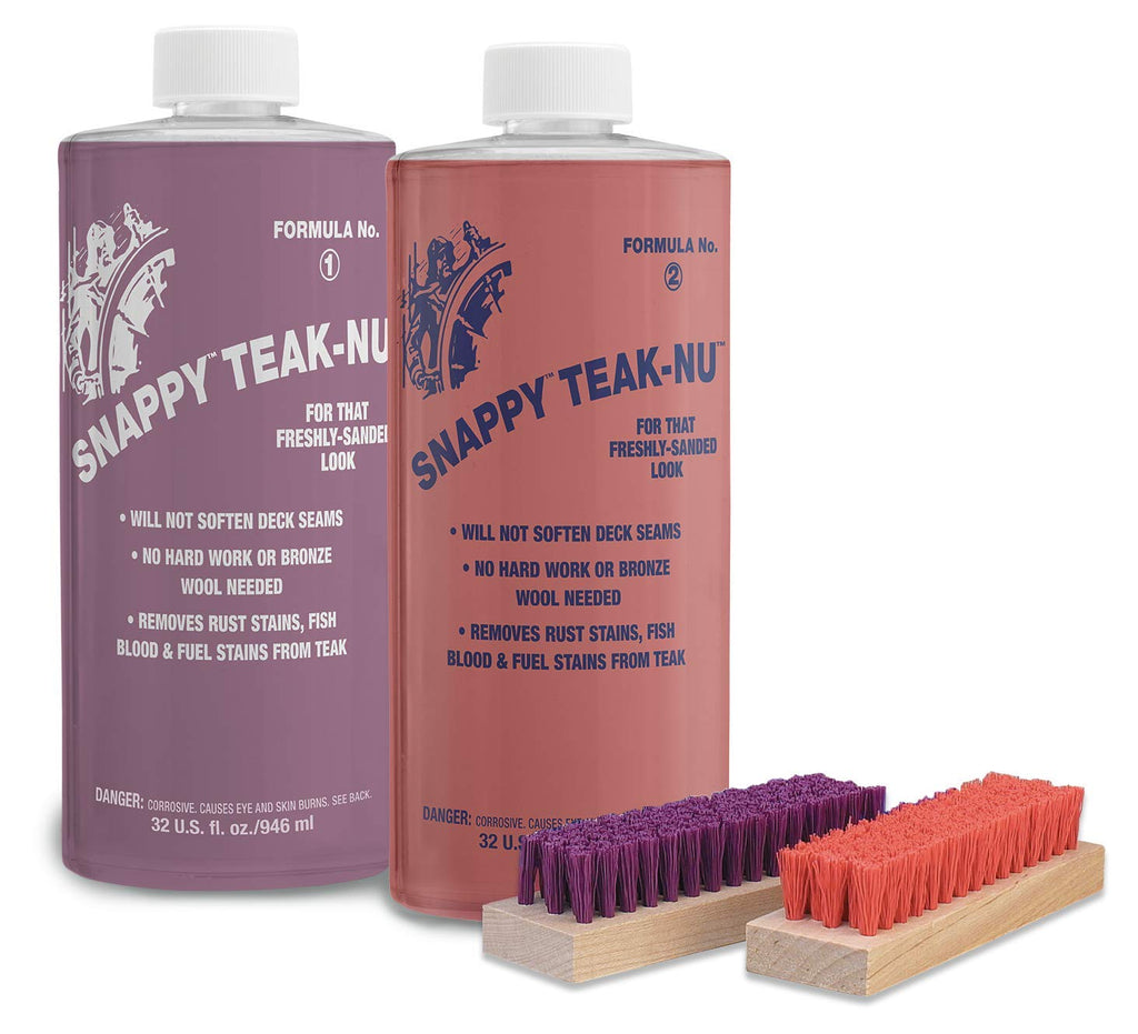 Snappy Teak-Nu - Restore & Renew Weathered, Gray Teak & Other Fine Wood - Professional Strength - For That Freshly Sanded Look