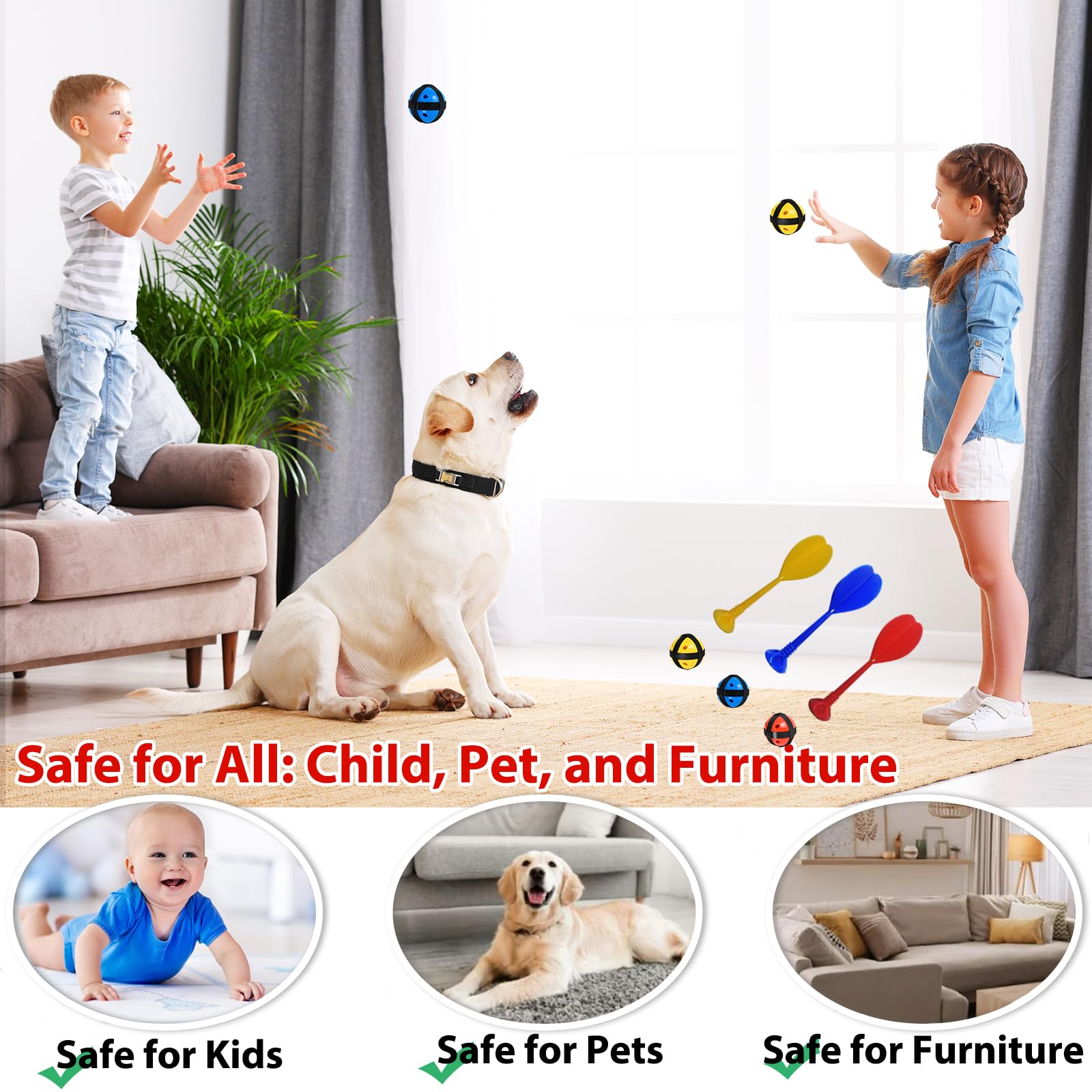 29'' Dart Board With Balls For Kids Gifts Toys For Boys Kids Age 8-12, Kids Dart Board Game With Sticky Balls Board Games For Ki
