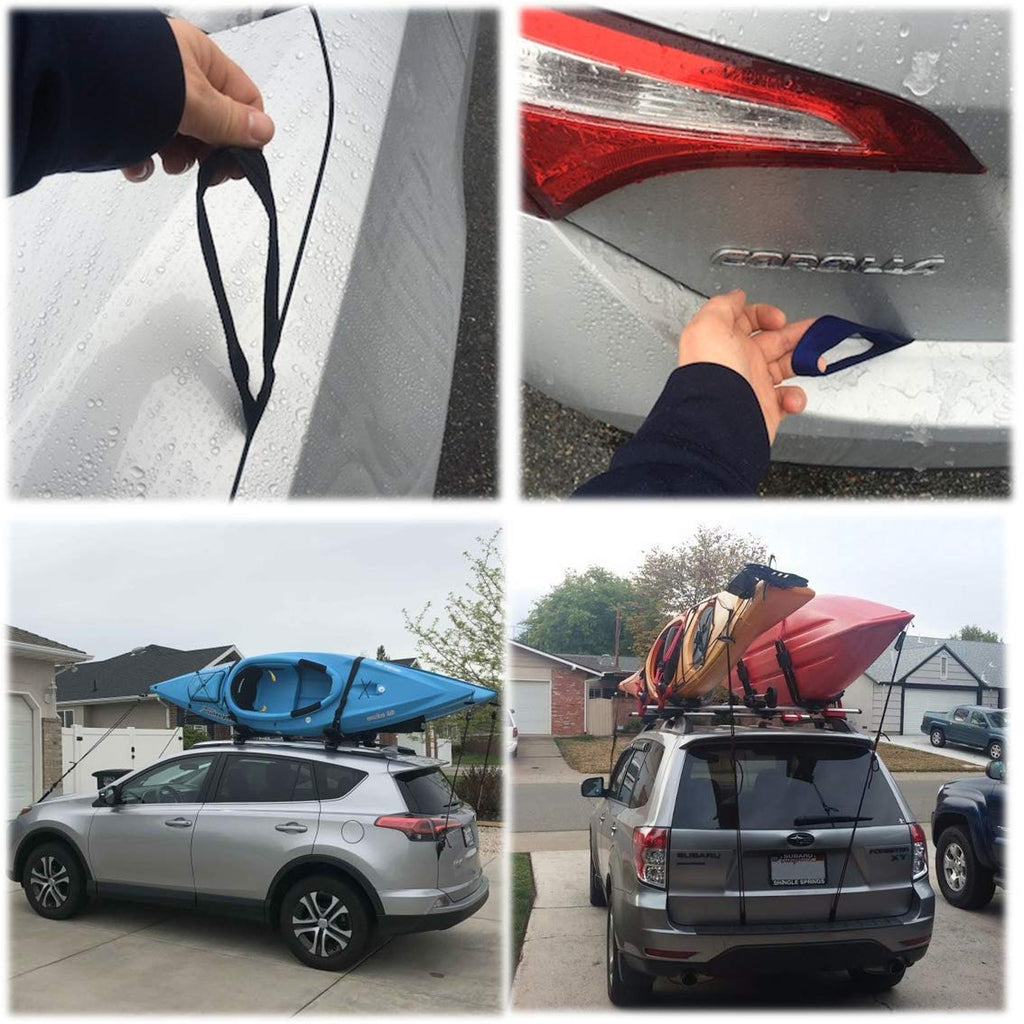 Quick Hood Loops Trunk Anchor Kayak Tie Downs Straps Bow Stern Canoe Transport Secure Lashing Point