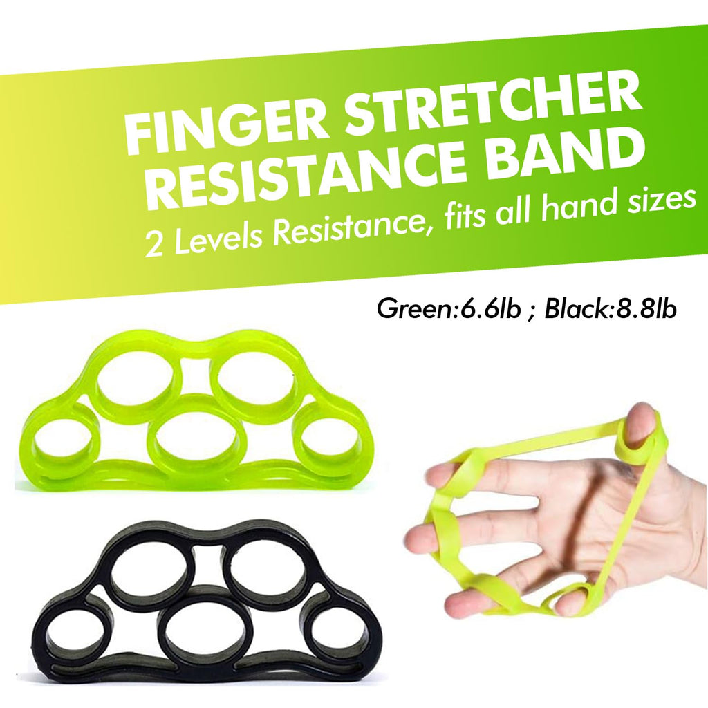 Hand Trainer Kit 8 Pack,Finger Trainer,Gyroscopic Ball, Anti Stress Ball,Grip Trainer With Counter,Finger Stretcher,Hand Grip St