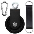 Favuit Cable Pulley, 360 Degree Rotation Silent Pulley Wheel 3.54 In Detachable Traction Wheel Weight Pulley System Attachments 