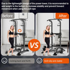 Bounabay Power Tower Dip Station Pull Up Bar For Home Adjustable Height Multifunctional Home Strength Training Fitness Exercise