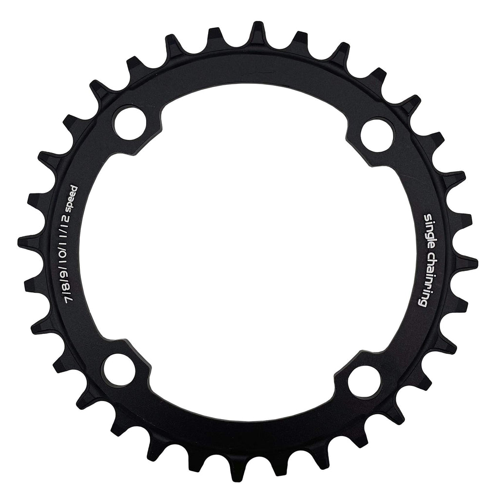 Msreck Round Oval Chainring 104 Bcd 32T 34T 36T 38T 40T 42T 44T 46T 48T 50T 52T Narrow Wide Single Chain Ring For Road Bikes, Mo