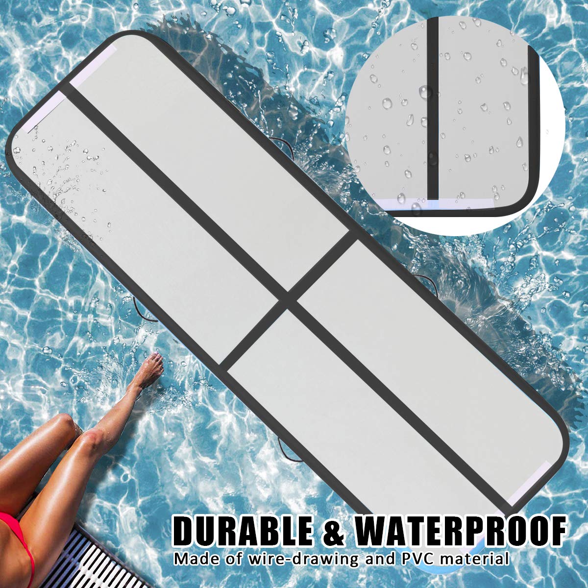 Fbsport 10Ft Inflatable Air Gymnastics Mat Training Mats 8 Inches Thickness Gymnastics Tracks For Home Usetrainingcheerleadingyo
